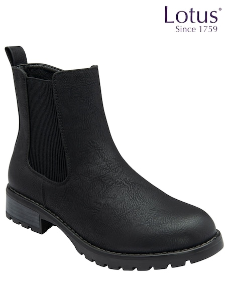 Black - Lotus Ankle Boots