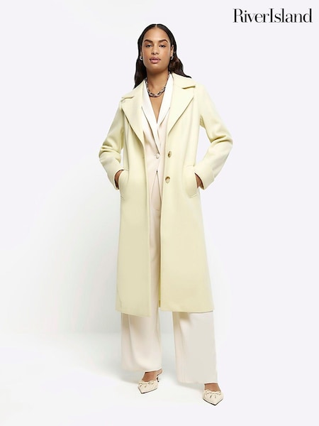 River Island Yellow Longline Tailored Coat (900734) | €24