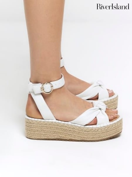 River Island White Espadrille Sandals (900788) | €16.50