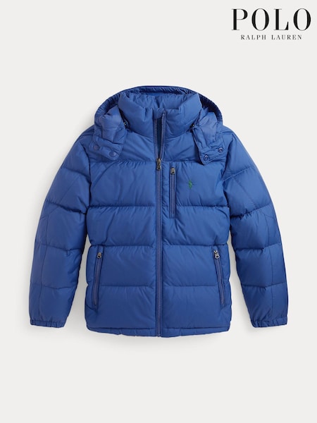Blau - Polo Ralph Lauren Gesteppte Daunenjacke mit Logo