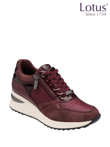 Красный - Lotus Zip-up Wedge Trainers