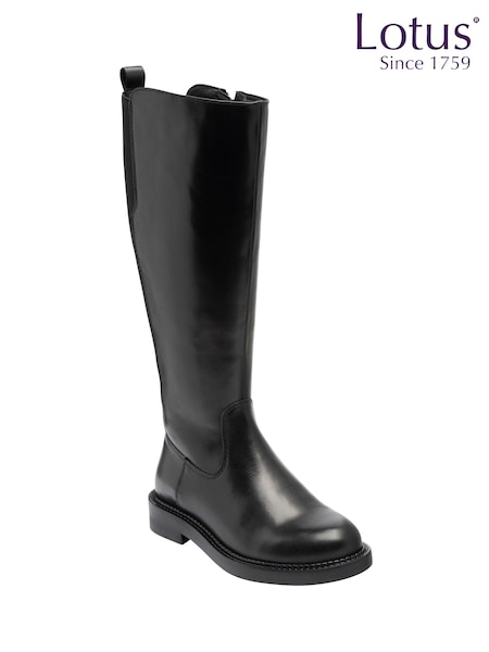 Crno - Lotus Leather Knee-high Boots