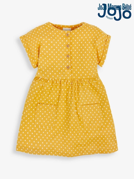 JoJo Maman Bébé Spot Button Front Dress (901492) | 142 LEI