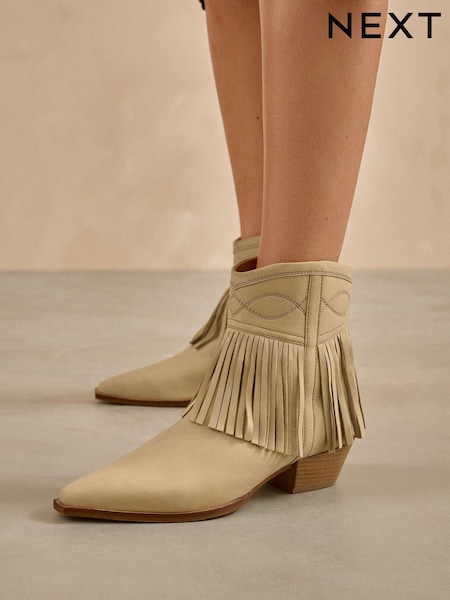 Bone Forever Comfort® Fringe Ankle Western/ Cowboy Boots (901955) | AED136
