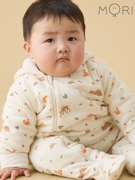 Krem boja - Mori Supersoft Woodland Pramsuit