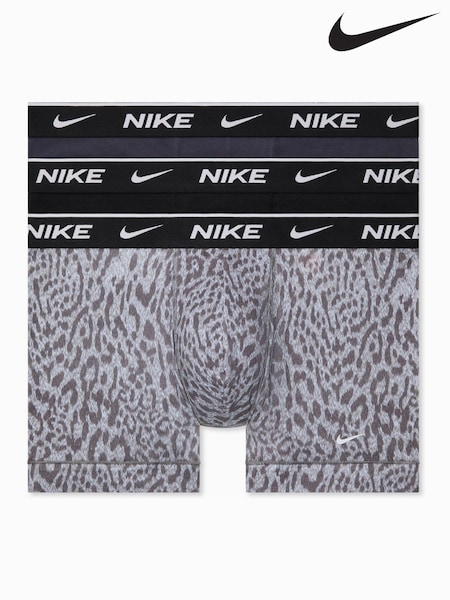 Grey - Regular Nike Dri-fit Essential Cotton Stretch Boxer Trunks 3 Pack