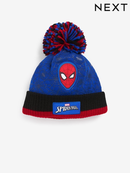 Blau - Spider-Man Knitted Pom Hat (1-10yrs) (903041) | 6 € - 7 €