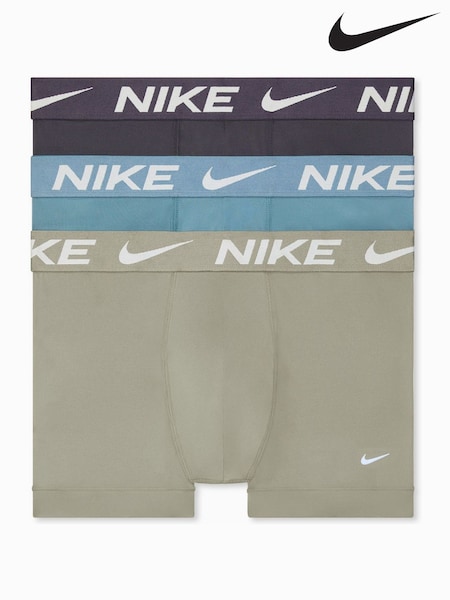 Green - Regular Nike Essential Micro Boxer Trunks 3 Pack