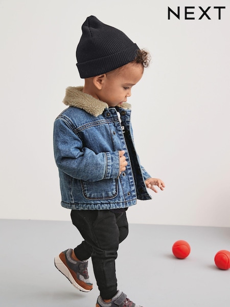 Blau Denim - Denim Teddy Borg Fleece Lined Jacket (3mths-7yrs) (903128) | 6 € - 8 €