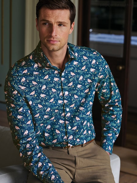 Green Partridge in a Pear - Regular Brook Taverner Cotton Shirt