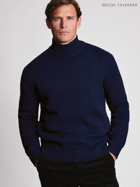 Azul - Regular Brook Taverner Lambswool Turtle Neck Jumper
