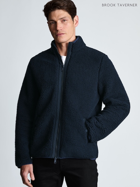 Blue - Regular Brook Taverner Quarter Zip Fleece