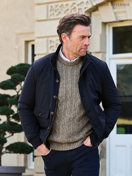 Blue - Regular Brook Taverner Padded Harrington Jacket