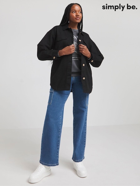 Simply Be Black Utility Cargo Jacket (904583) | €21.50