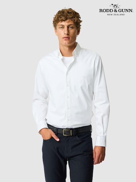 Λευκό - Regular Rodd & Gunn Freshford Slim Fit Shirt