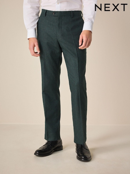 Green Slim Fit Wool Blend Donegal Suit Trousers (905198) | €81