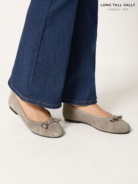 Табиғи - Long Tall Sally Suede Ballerina Pumps