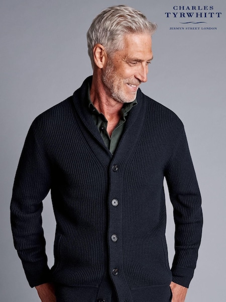 Charles Tyrwhitt Chunky Merino Shawl Neck Cardigan (905554) | € 183