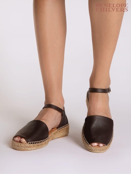 Penelopy Chilvers Montserrat Leather Espadrille Sandals (905893) | €95