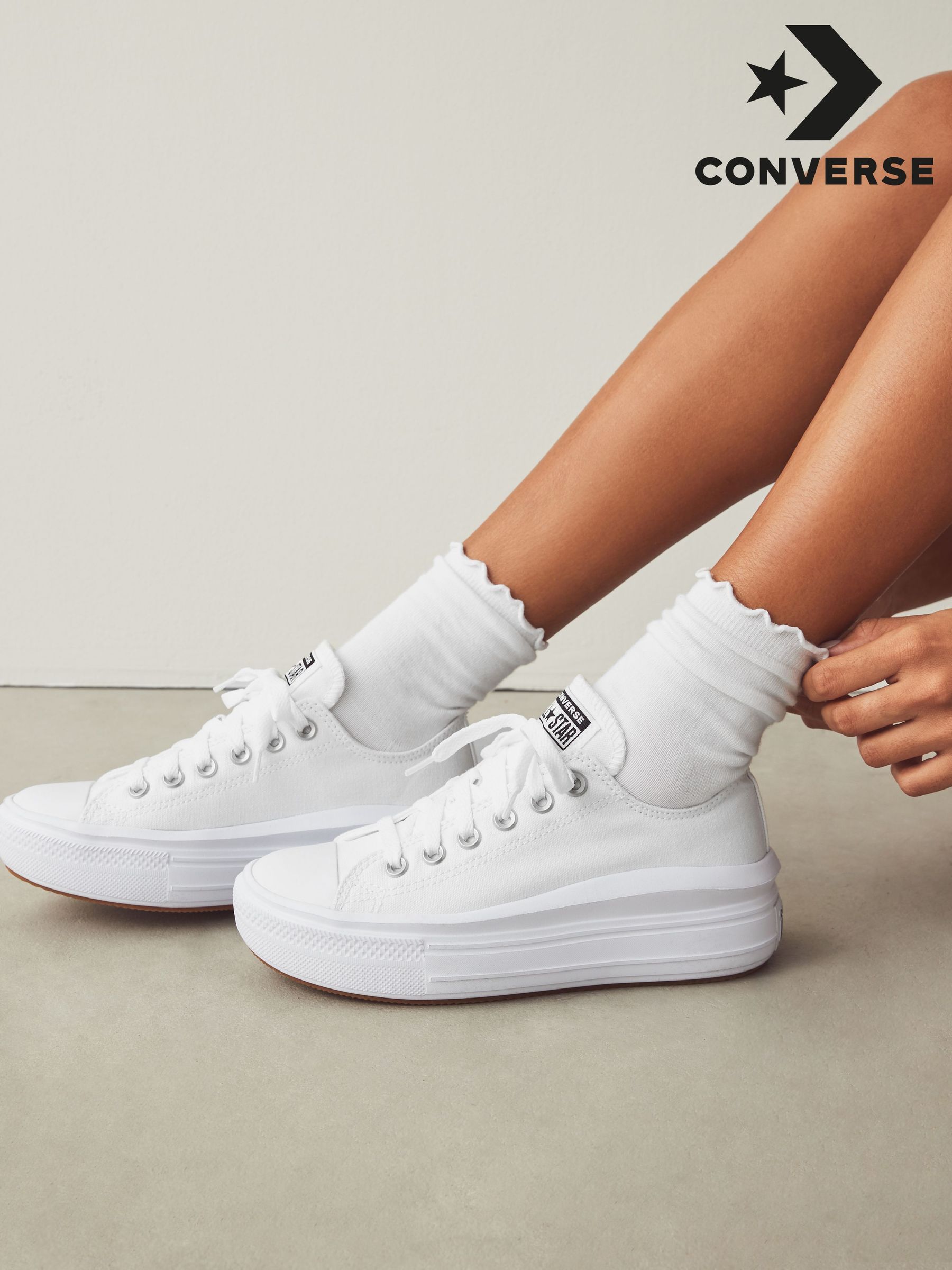 Converse White Flat Footwear Next Oman