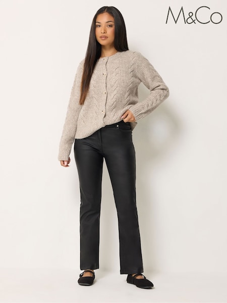 Itim - M&co Petite Coated Bootcut Jeans
