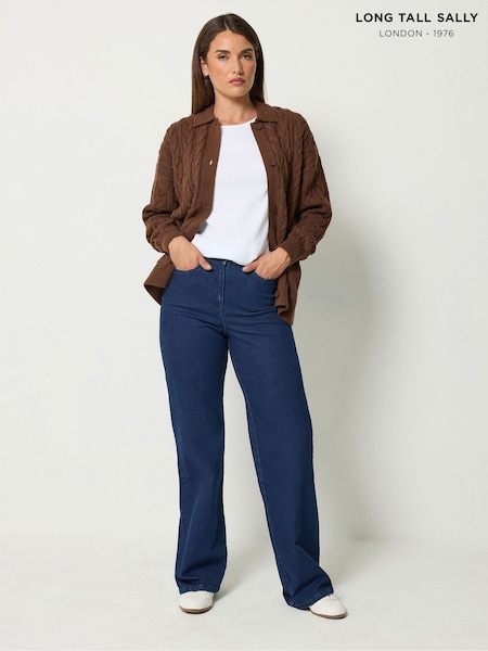Синий - Широкие хлопковые джинсы Long Tall Sally