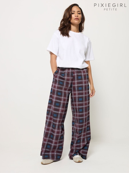 Red - Pixiegirl Petite Gingham T-shirt & Trousers