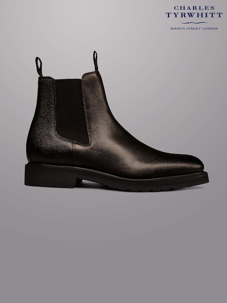 Charles Tyrwhitt Grain Leather Rubber Sole Chelsea Boots (906630) | kr4 210