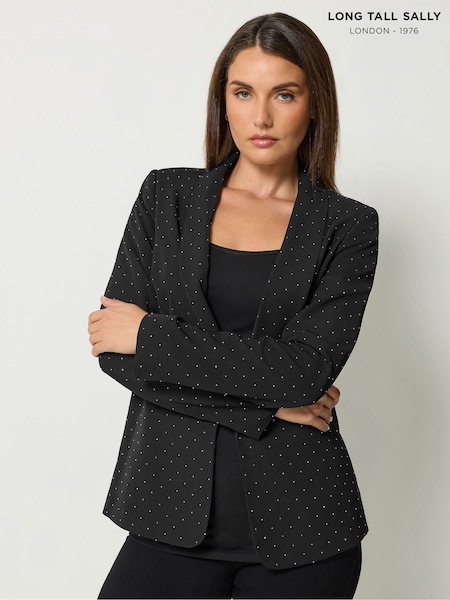 Black - Long Tall Sally Studded Blazer Jacket