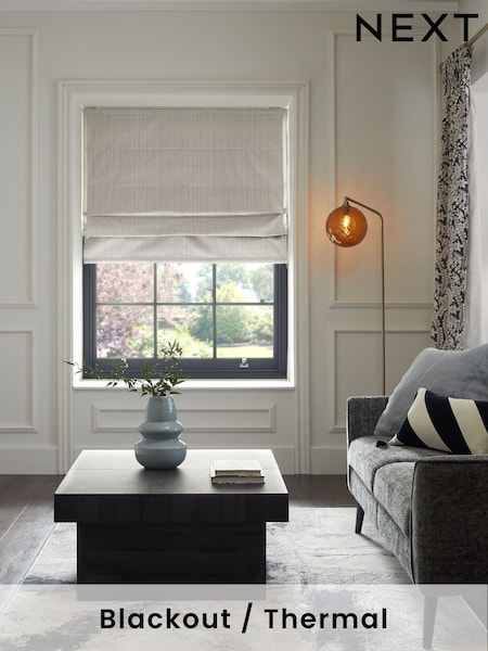 Black/White Ready Made Blackout Roman Blind Stripe (907132) | €59 - €132