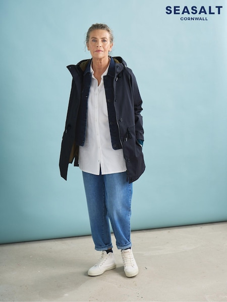 Seasalt Cornwall Blue Fulmar Coat (907509) | AED422