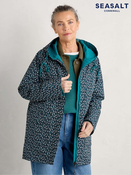 Seasalt Cornwall Blue The Reversible Waterproof Raincoat (907670) | €66