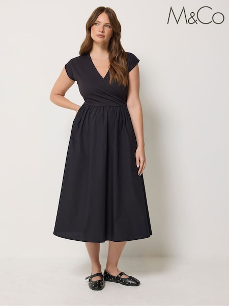 Қара - M&co Wrap 2-in-1 Dress