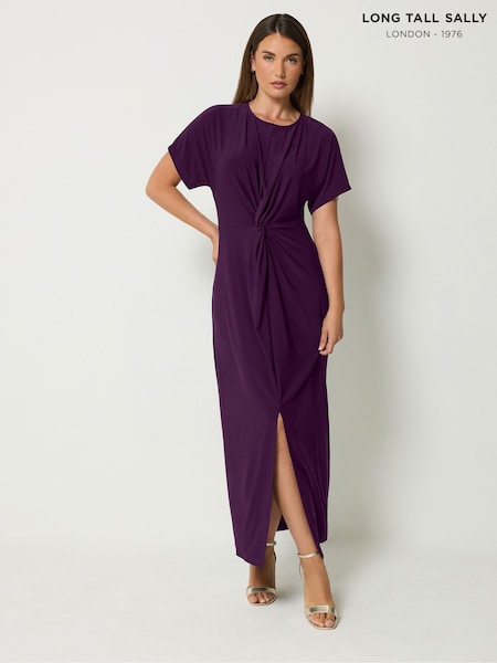 Lilla - Long Tall Sally midikjole med knutedetaljer