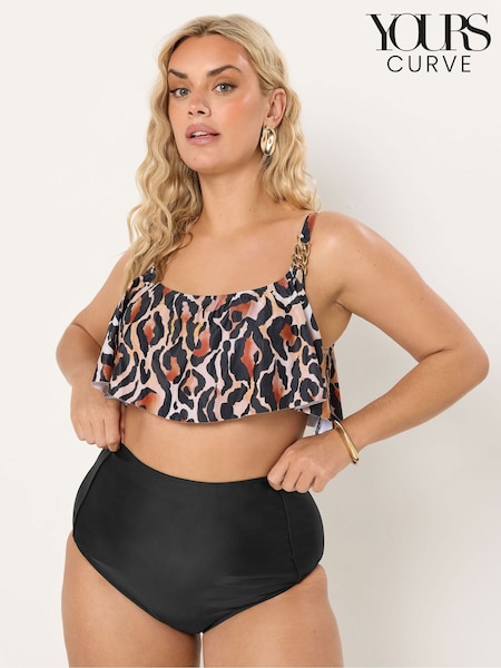 Black - Yours Curve Super High Waisted Tummy Control Bikini Briefs 2 Pack
