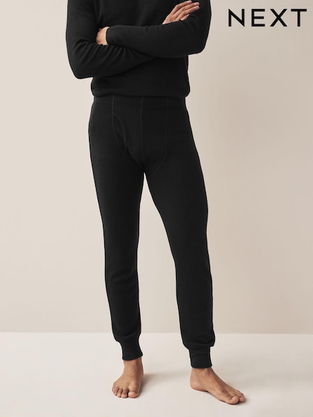Black Merino Blend Thermal Long Johns (908027) | AED54