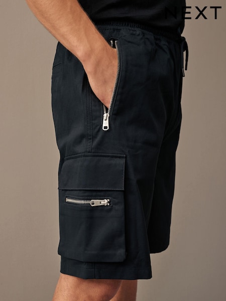 Black Smart Zip Pocket Cargo Shorts (908982) | €5