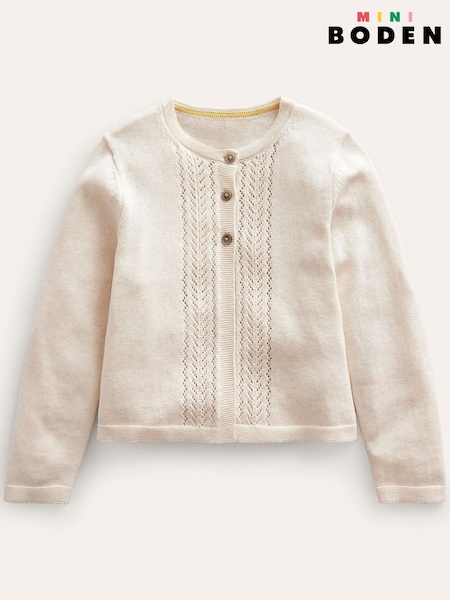 Boden Natural Pointelle 100% Cotton Cardigan (909009) | €19 - €22