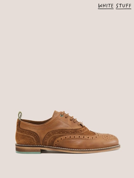 White Stuff Brown Thistle Leather Lace-Up Brogues (909408) | LEI 484