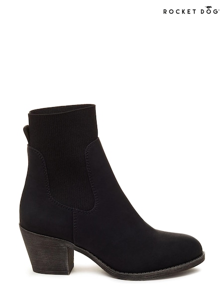 Rocket Dog Sanifer Berry Suede Black Western Boots (910056) | €35