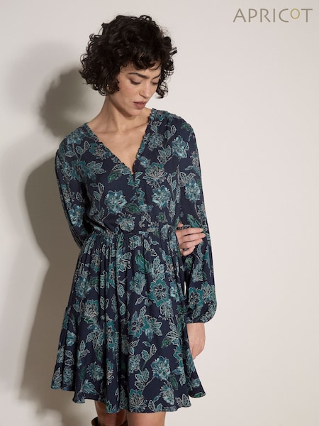 Azul - Minivestido Floral Folk Apricot