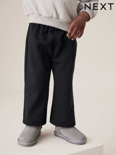 Black Cosy Fleece Lined Wide Trousers (3mths-7yrs) (911432) | €4.50 - €5.50
