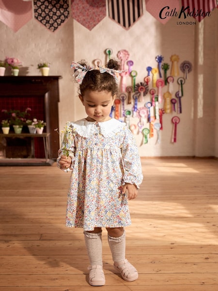 Floral Cath Kidston Collared 100% Cotton Dress (3mths-7yrs) (911782) | AED65 - AED73