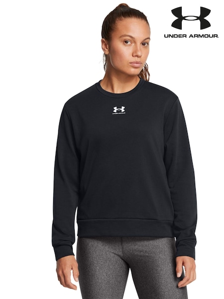 Negru - Rivalul Under Armour Terry Guler rotund Hanorac (911992) | 250 LEI
