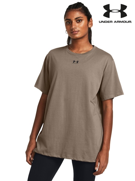 Under Armour Taupe Brown Campus Oversize T-Shirt (912117) | €18