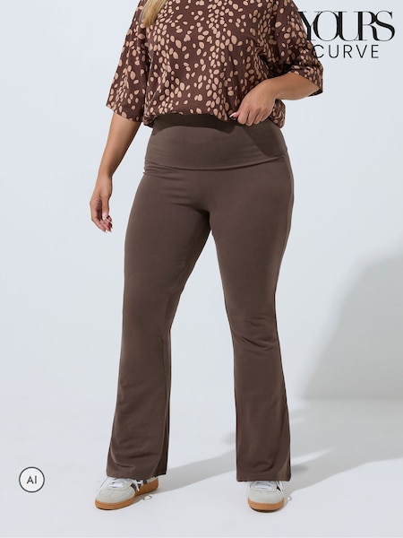 Brun - Yours Curve Limited Fold Over Kick Flare Bukser