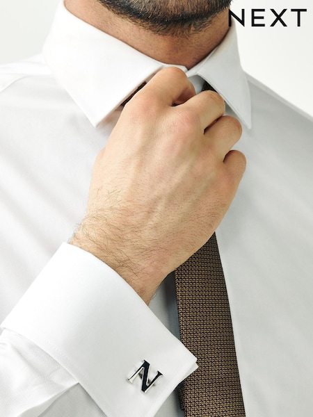 Silver Tone Personalised Letter Cufflinks (912444) | €4