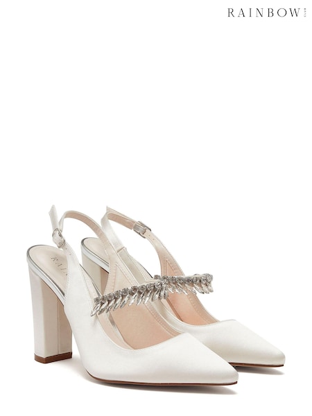Rainbow Club Cream Wedding Madeline Satin Mary Jane Court Bridal Shoes (913040) | €60