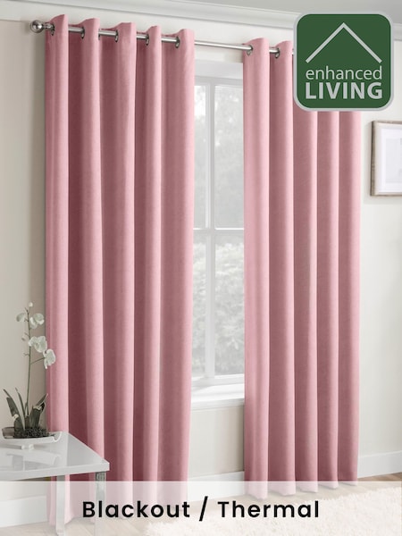 Enhanced Living Vogue Ready Made Thermal Blackout Eyelet Curtains (913100) | R$ 245 - R$ 495