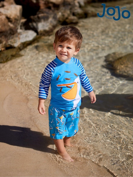 JoJo Maman Bébé Blue Pelican UPF 50 Sun Protection Rash Vest (913480) | €28